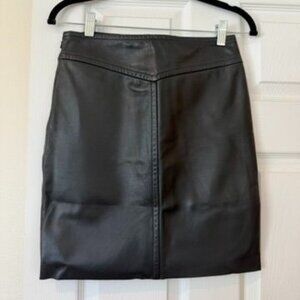 BCBG Max Azria Leather Black Mini Skirt Size XS